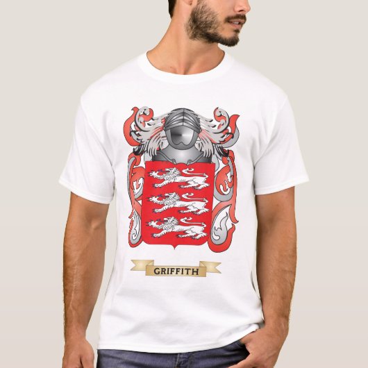 Griffith Coat of Arms (familiekust) T-shirt (Voorkant)