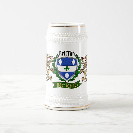 Griffith Irish Shield Beer Stein Bierpul (Center)