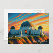 Griffith Observatory Los Angeles Sunset briefkaart (Voorkant / Achterkant)