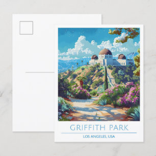 Griffith Park Los Angeles Verenigde Staten Vintage Briefkaart