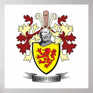 Griffiths Familie Crest Coat of Arms Poster