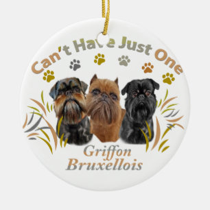 Griffon Brussel kan er niet één hebben Keramisch Ornament