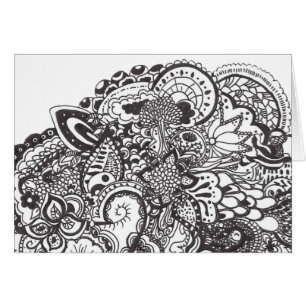Griffonnage à l'encre abstrait