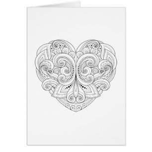 Griffonnage abstrait de coeur