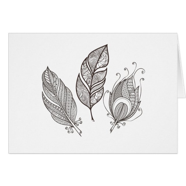 Griffonnage complexe de plume (Devant horizontal)