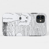 Griffonnage d'or sur le coque iphone de plage (Dos (Horizontal))