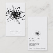 Griffonnage minimal et carte de visite de moder (Devant / Derrière)