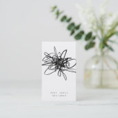 Griffonnage minimal et carte de visite de moder (Debout devant)