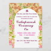 Grihapravesh Invitations Kaart (Voorkant / Achterkant)