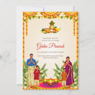 Grihapravesh uitnodiging & Gruhapravesham uitnodig