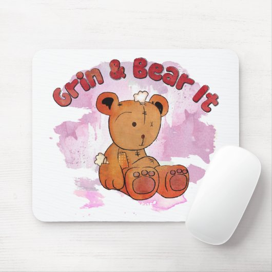 Grijns en beer It Mousepad Muismat (Met muis)