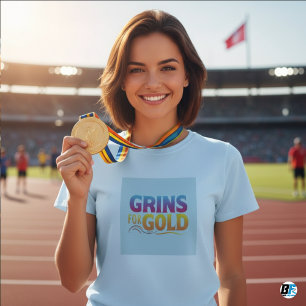Grijns voor Gold Funny T-shirts
