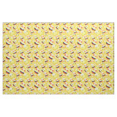 Grijnzend Geel Emoji Gezichten Patroon Stof (Fat Quarter)