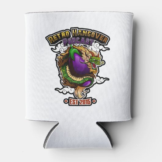 Grijp de Aubergine Dragon Can Coozie (Voorkant)