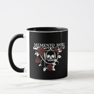 Grijp de Dag - Rode Rozen - Memento Mori Schedel Mok