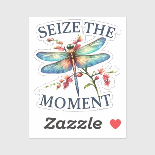 Grijp het moment - Artistieke libel Sticker (Vel)