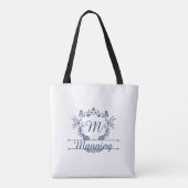 "Grijp het Moo-oment" Aangepaste Monogram Draagtas (Achterkant)