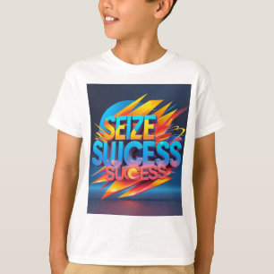 "Grijp succes - Vetgedrukte 3D Motivatie Quote Wal T-shirt
