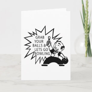 Grijp Uw Ballen & laat gaan werpend Feestdagen Kaart