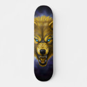 Grijpende gele wolf Skateboard (Voorkant)
