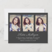 Grijs 4 Foto Afstuderen Opslaan Datum bekendmaking (Voorkant)