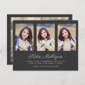 Grijs 4 Foto Afstuderen Opslaan Datum bekendmaking (Voorkant / Achterkant)