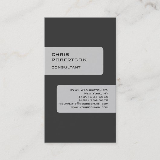 Grijs aantrekkelijk Visitekaartje (Voorkant)