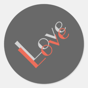 Grijs Aantrekkelijke Parijse Liefde Bruiloft Ronde Sticker