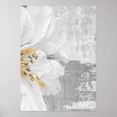 Grijs Abstract Botanisch Schilderen Wall Art Poste Poster (Voorkant)
