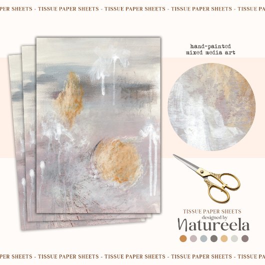 Grijs Abstract Patroon Decoupage Tissue Paper Tissuepapier