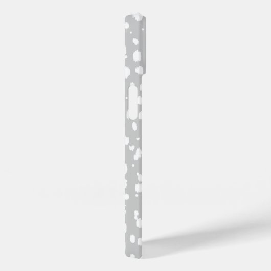 Grijs Abstract Verspreide Stippen Case-Mate iPhone Case (Achterkant / Rechts)