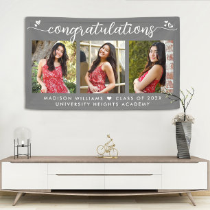 Grijs Afstuderen 3 Foto Moderne kalligrafie Hartel Spandoek