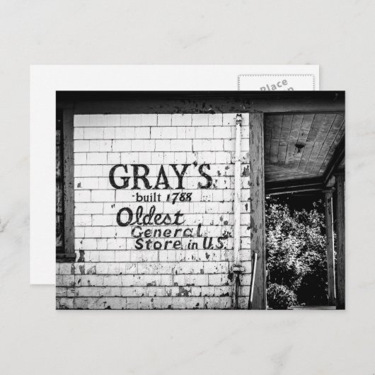 Grijs algemeen Briefkaart winkel (Voorkant / Achterkant)