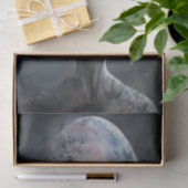 Grijs Alien Waterverf Bloemen Tissuepapier (Geschenk)