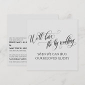 Grijs als we je kunnen knuffelen uitgestelde bruil kaart (Voorkant / Achterkant)