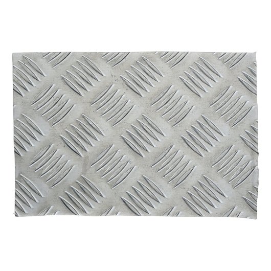 Grijs Aluminium Diamant Patroon Kussensloop (Voorkant-Links)