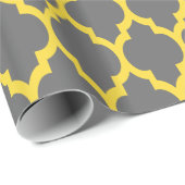 Grijs Ananas Geel Marokkaans #4 Cadeaupapier (Rol Hoek)