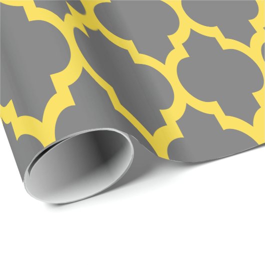 Grijs Ananas Geel Marokkaans #4 Cadeaupapier (Rol Hoek)