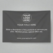 Grijs bedrijf Logo Text Professional Adverteren Spandoek