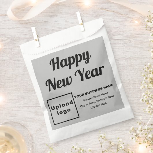 Grijs bedrijfsmerk, Nieuwjaar document zak Bedankzakje (Geknipt)
