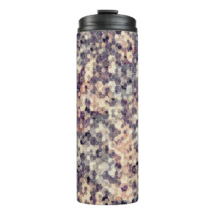 Grijs, beige geometrisch thermosbeker