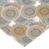 Grijs beige patroon Arabische mandala oosterse sti Tafelkleed (Gekanteld)