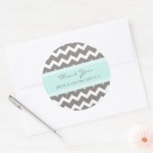 Grijs Blauw Chevron Dank u bruiloft gunst Labels (Envelop)