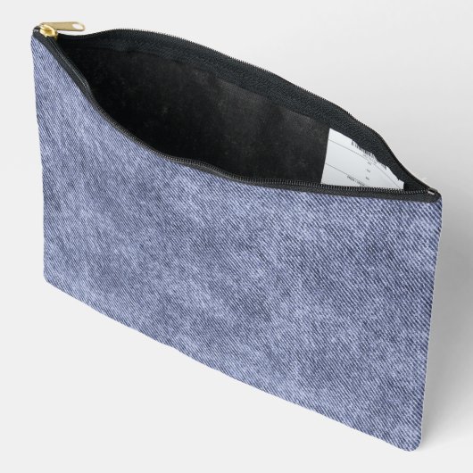 Grijs blauw denim patroon etui (Open)