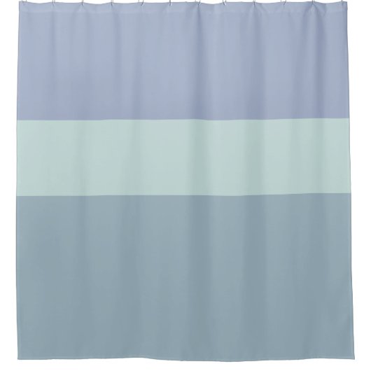 Grijs blauw en Groene Stripes Shower Curtain Douchegordijn (Voorkant)