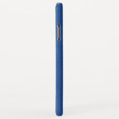 Grijs & blauw  Faux Leather Case-Mate iPhone Case (Achterkant/rechts)