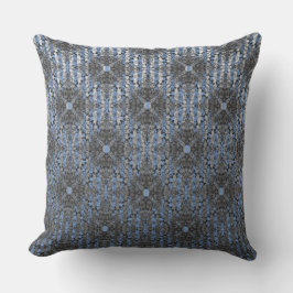 Grijs Blauw Gestreept Hollywood Regency Patroon Buitenkussen