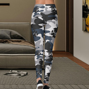 Grijs Blauw Licht Karmozijn Kat Klauw Camouflagepa Leggings