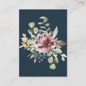 Grijs Blauw monochroom BRUILOFT Details Routebesch Informatiekaartje (Achterkant)