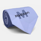 Grijs blauw verloop geometrie mesh patroon Monogra Stropdas (Opgerold)